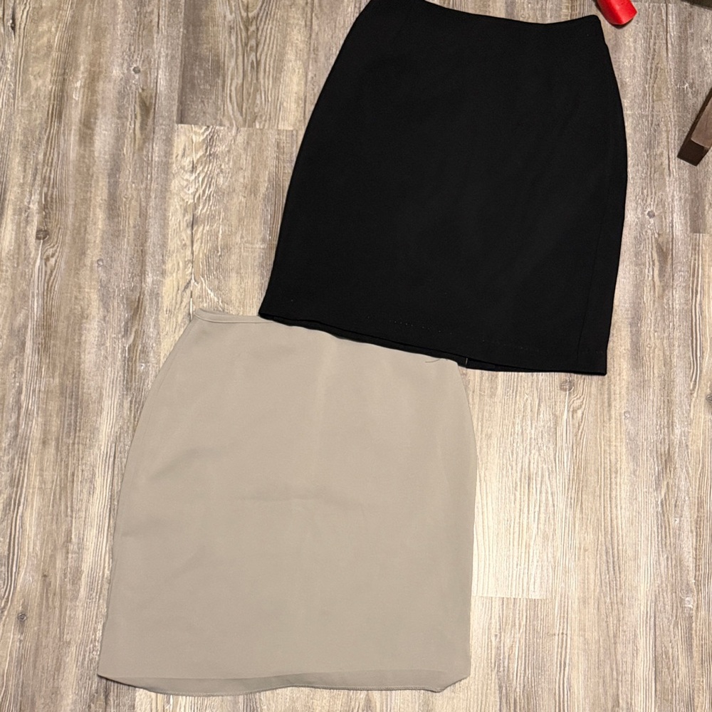 Versatile Women’s Skirt Duo - Black and Taupe